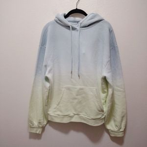 Gap Sweats Green & Blue Hooded Sweatshirt NEW Small Tall